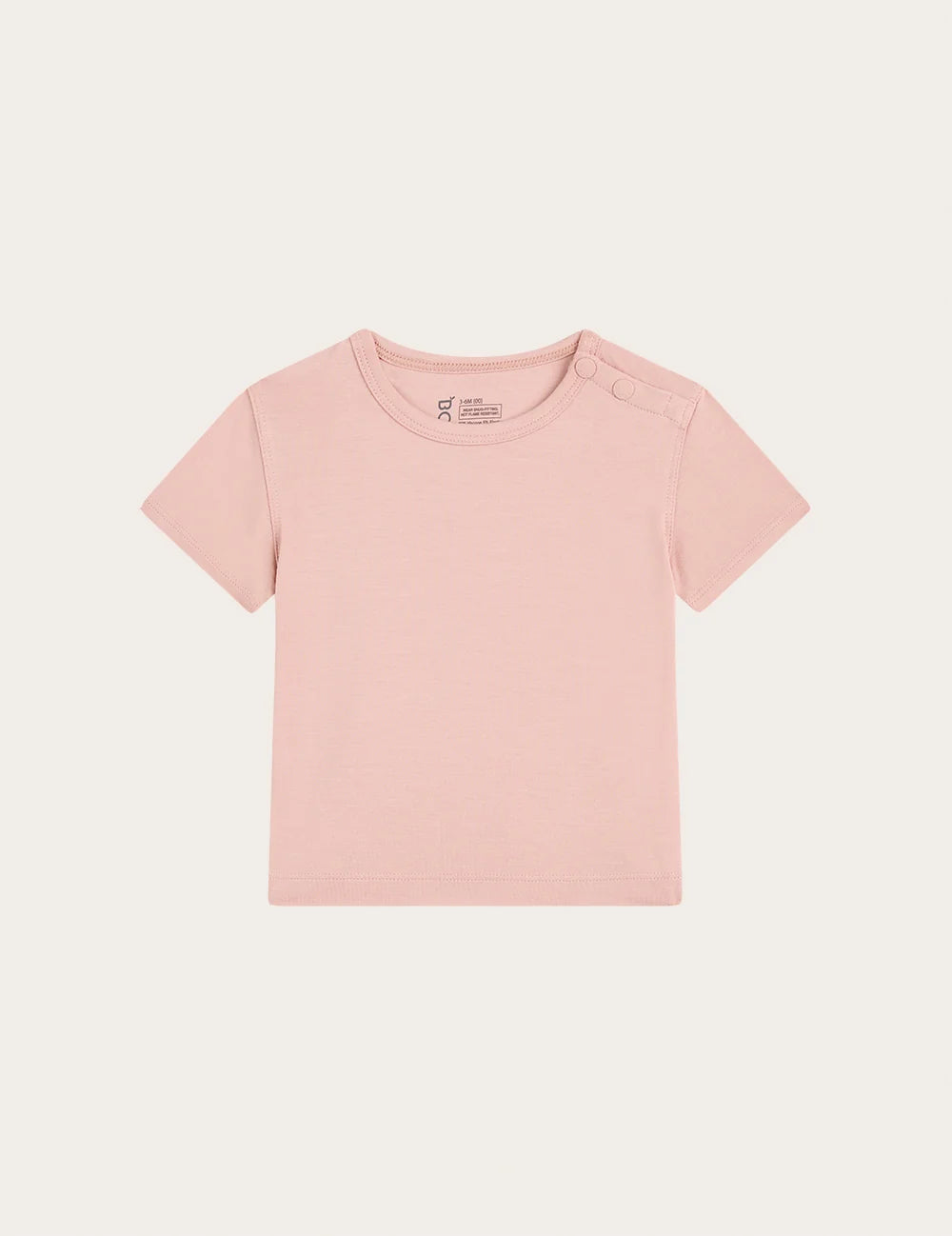 Baby Short Sleeve T-Shirt - Dusty Pink