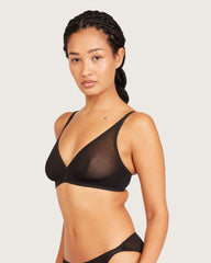 FreeMesh Plunge Bralette - Black