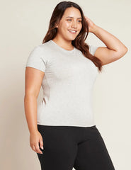 Women's Base Layer Crew Neck T-Shirt - Light Grey Marl