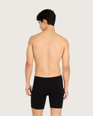Men's Seamfree Mid-Length Boxer Briefs - Black