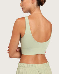 Ribbed Seamfree Crop - Sage