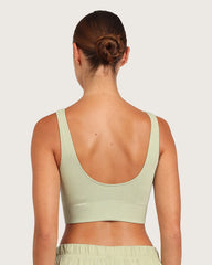 Ribbed Seamfree Crop - Sage