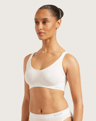 Seamfree Crop Bra - White