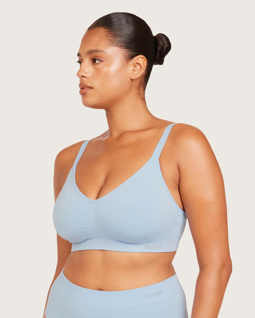 Wireless Full Bust T-Shirt Bra - Sky Blue