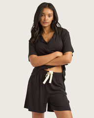 Goodnight Long Sleep Shorts - Black