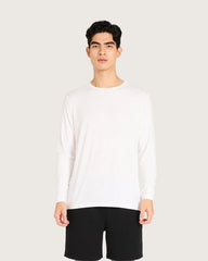 Men's Base Layer Long Sleeve Crew Neck T-Shirt - White