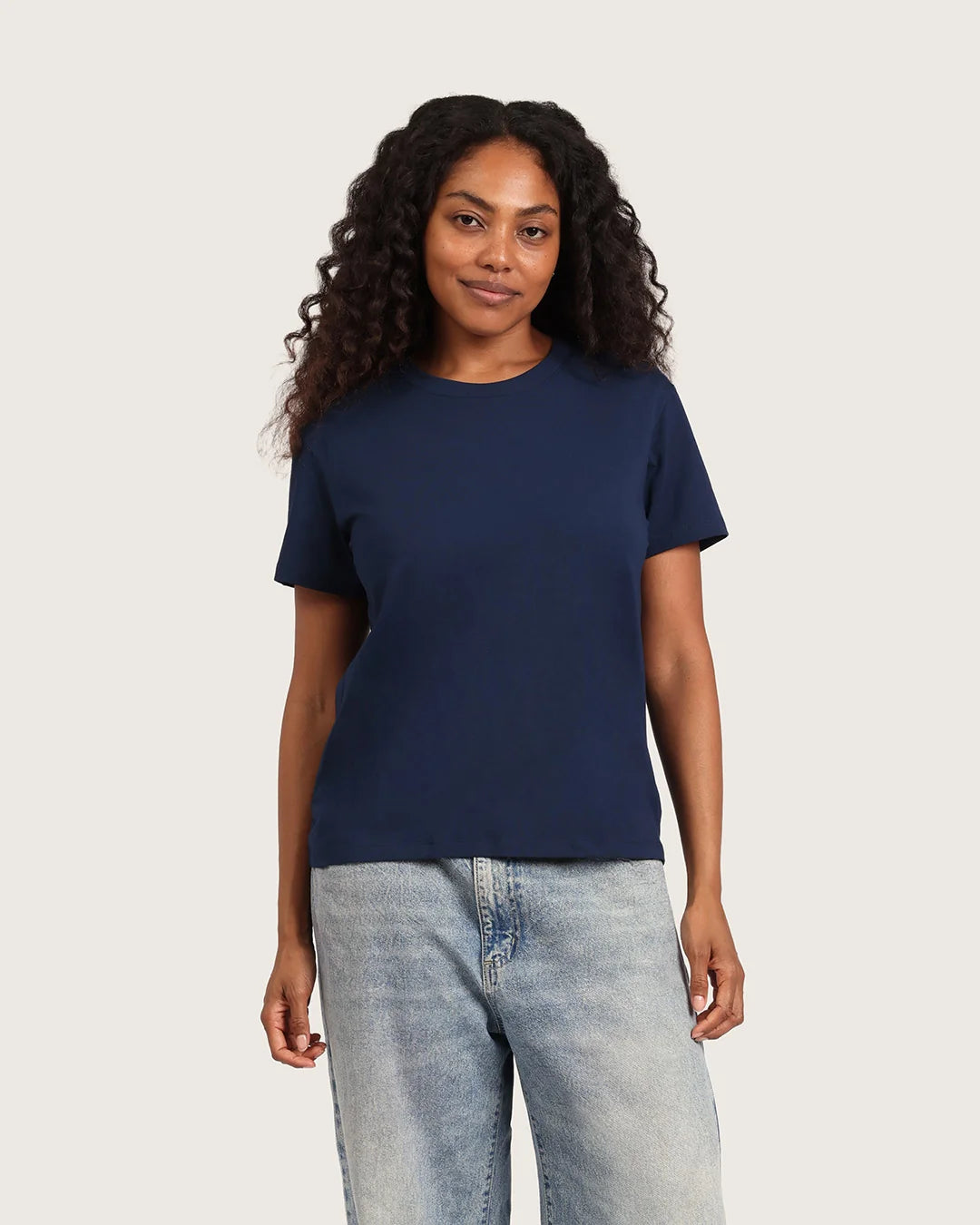 Women's Classic Crew Neck T-Shirt - Navy