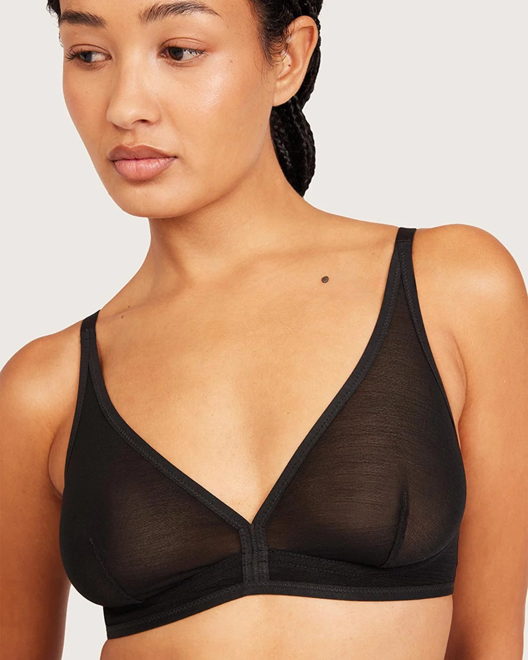 FreeMesh Plunge Bralette - Black