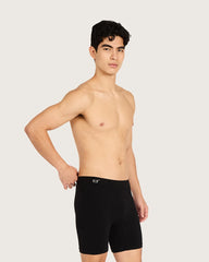 Men's Seamfree Mid-Length Boxer Briefs - Black