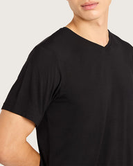 Men's Base Layer V-Neck T-Shirt - Black