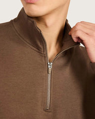 Men's Quarter Zip Sweater - Oyster