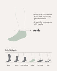Cushioned Ankle Socks - Black