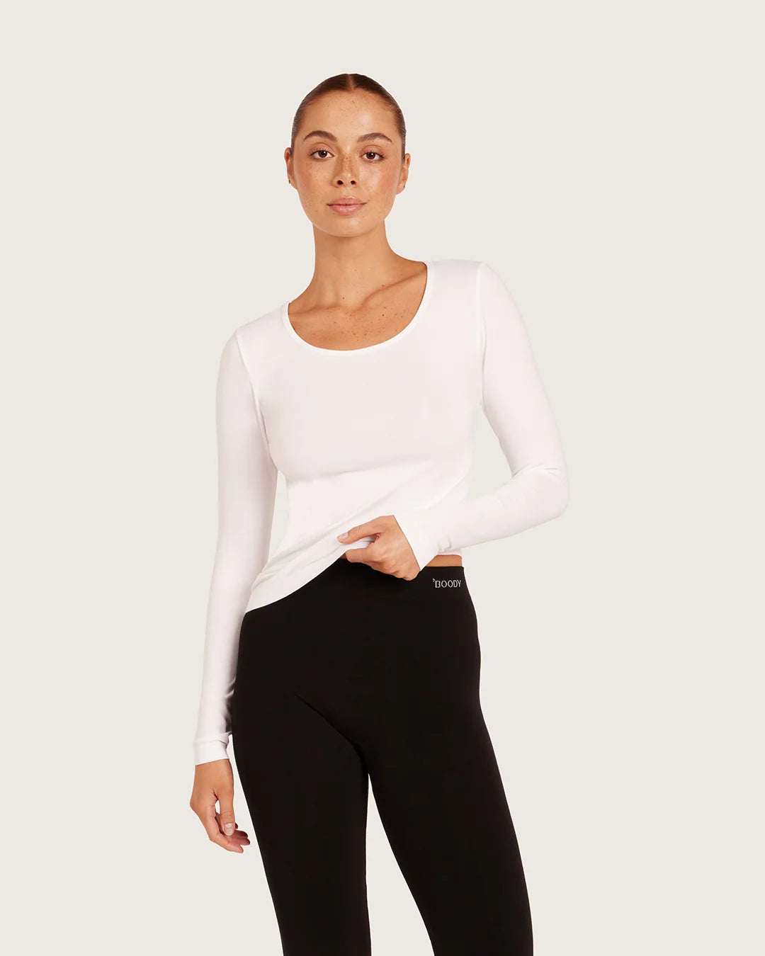 Women's Base Layer Long Sleeve Top - White
