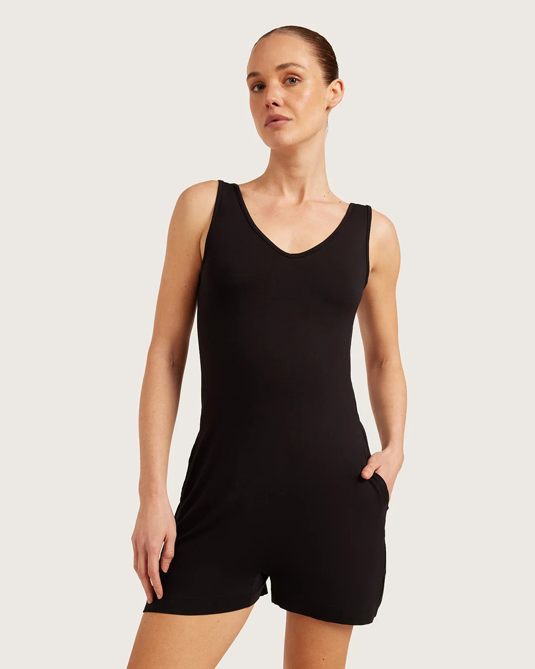 Short Romper - Black