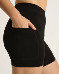 Seamfree Undershorts with Pocket 6" - Black