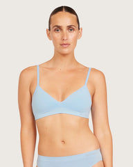 Wireless T-Shirt Bralette - Sky Blue