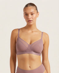 FreeMesh Full Bust Wireless Bra - Mauve