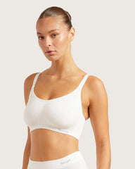 Full Bust Wireless Bra - White