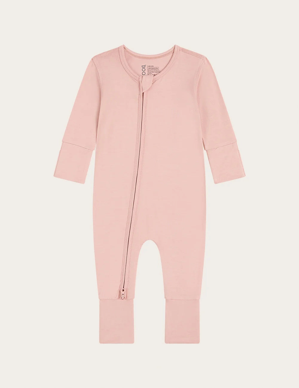 Baby Long Sleeve Romper - Dusty Pink