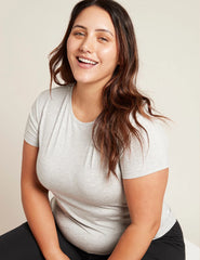 Women's Base Layer Crew Neck T-Shirt - Light Grey Marl