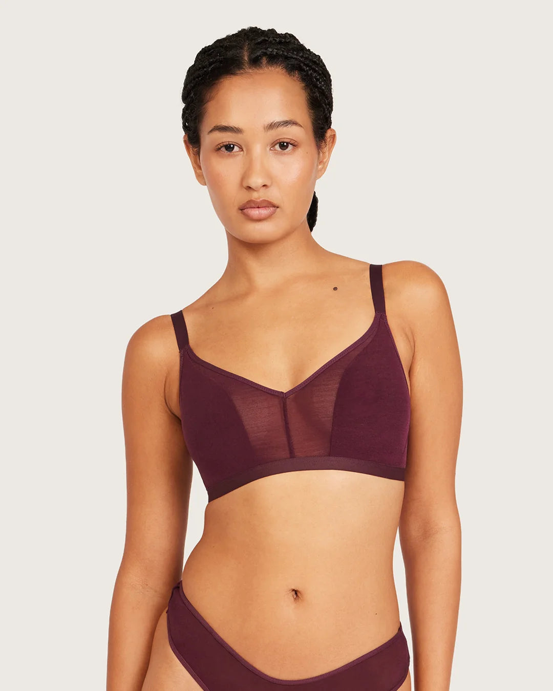 FreeMesh Crop Bralette - Fig