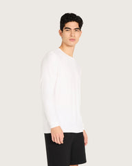 Men's Base Layer Long Sleeve Crew Neck T-Shirt - White