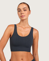 Ribbed Seamfree Crop - Storm