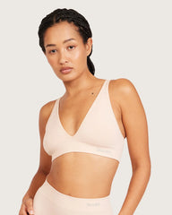 Wireless Plunge Bralette - Shell